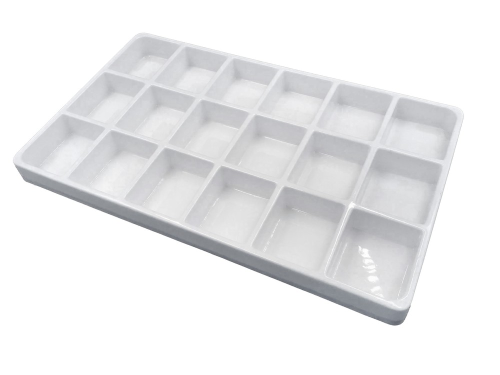Heavy Duty Jet-Stone White or Black Stackable Plastic Compartment Tray