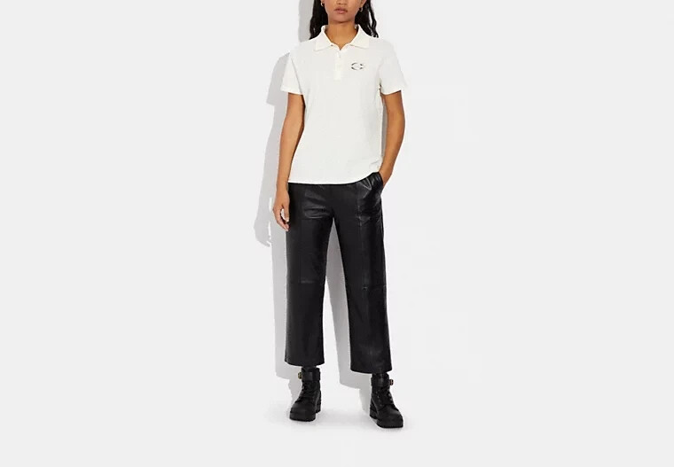 BN COACH Solid Gradient Pique Polo Cotton Shirt L