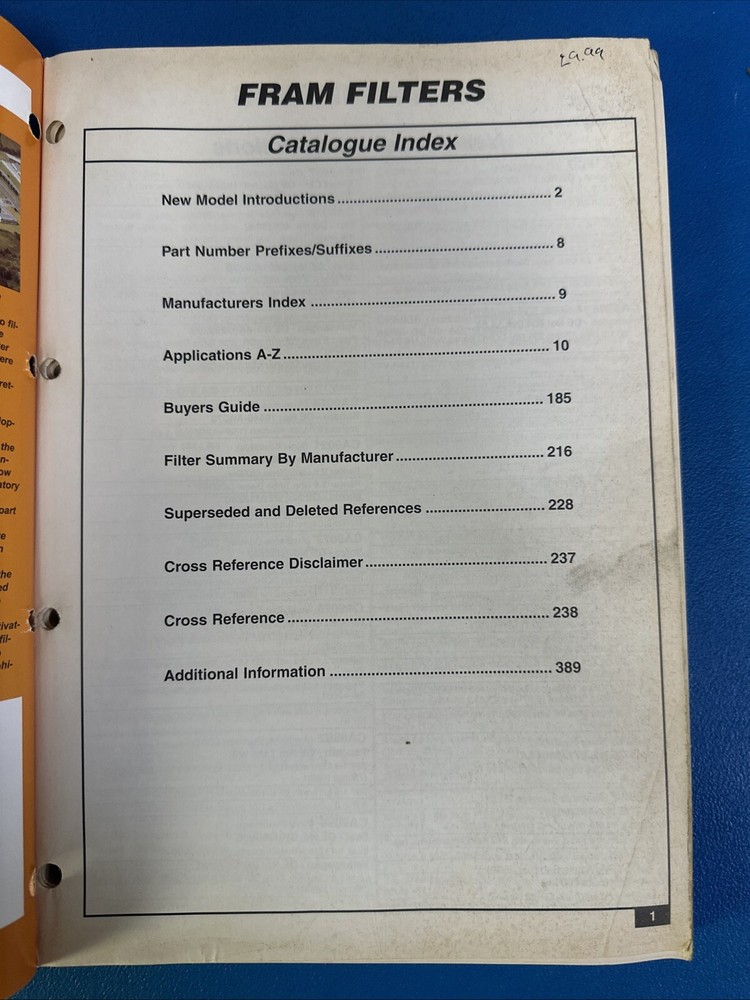 FRAM FILTERS CATALOGUE SAME DAY DISPATCH