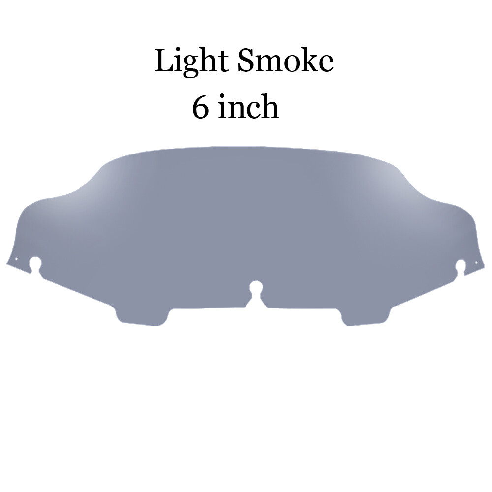 For Harley Touring Electra Glide 6'' Smoke Wave Windshield Windscreen 1996-2013