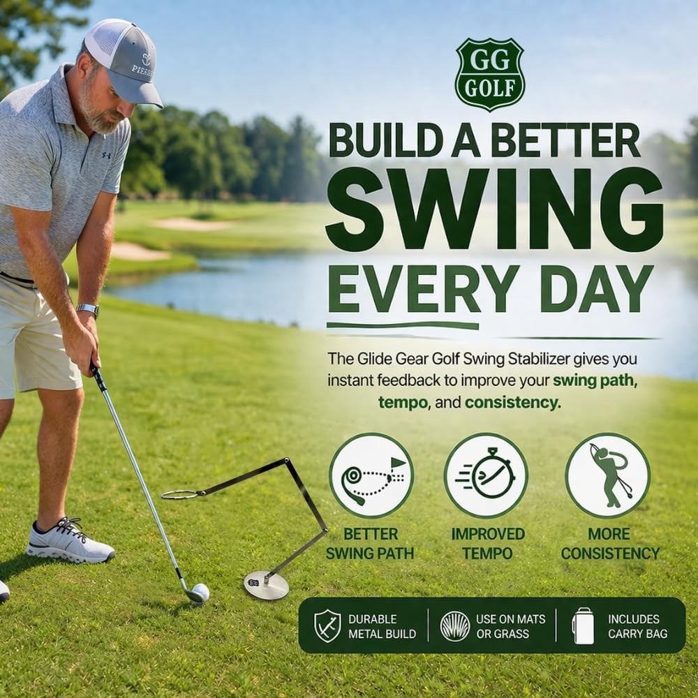 Golf Swing Plane Practice Traning Stabilzer Head Stable Shoulder Turn Circle
