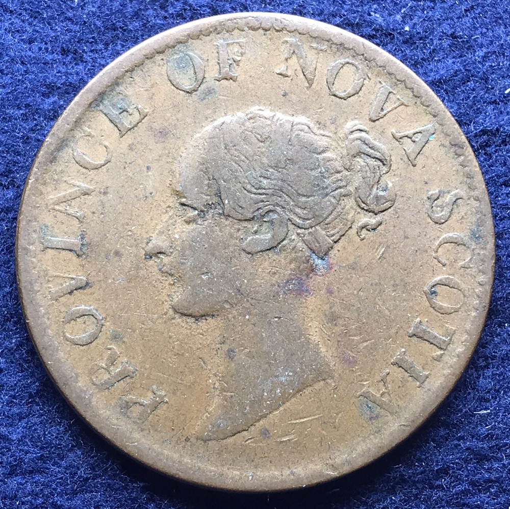 Nova Scotia: 1843 1/2 Penny NS-1F3