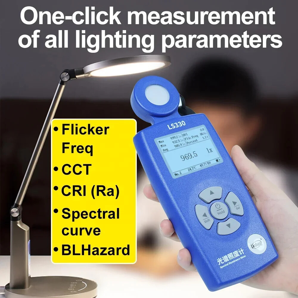 Illuminance Meter Spectral Detector High Precision Colour Temperature Tester