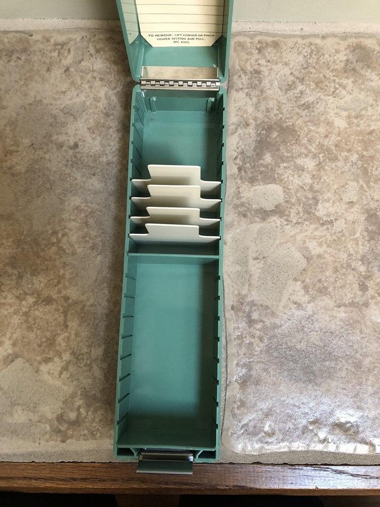 Kodak Ready File 35mm Slide Container Plastic Storage Box 9.5 X 2.5”