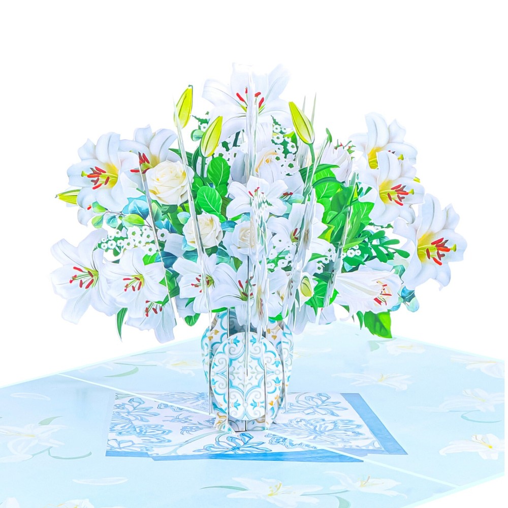 Lily Flowers Pop Up Cards