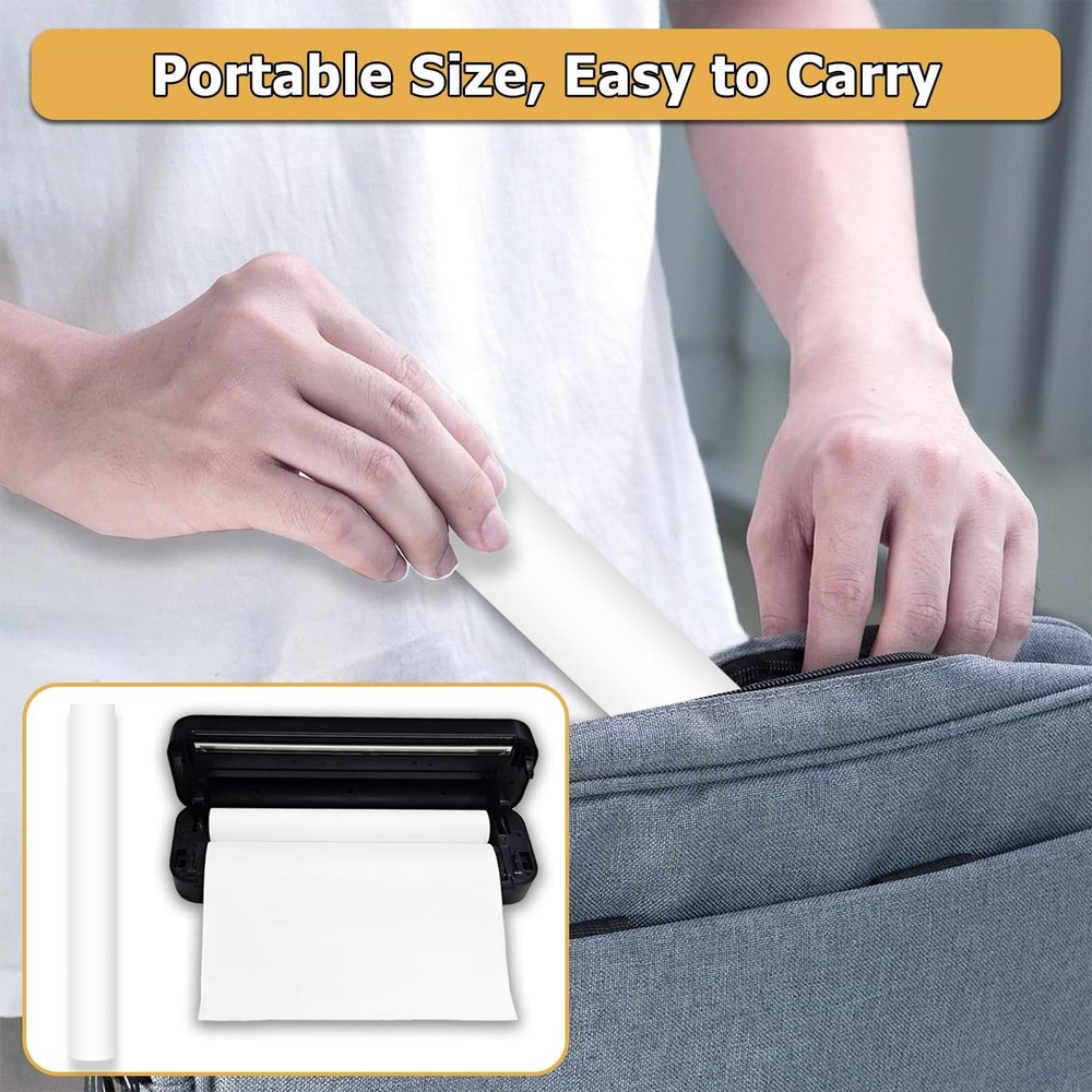 8 Rolls Thermal Paper 8.5’’ x 11’’ White for Printer,