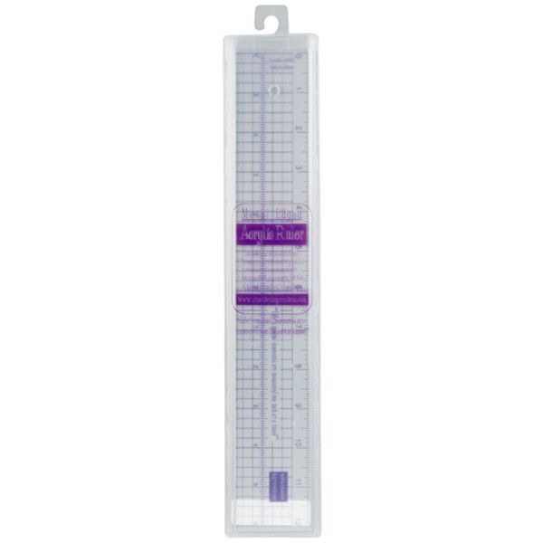 Acrylic Ruler 12" Metal Edge