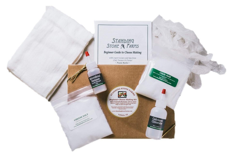 Basic Beginner Cheese Making Kit - Mozzarella, Burrata, Burricota, Chevre, Ri...