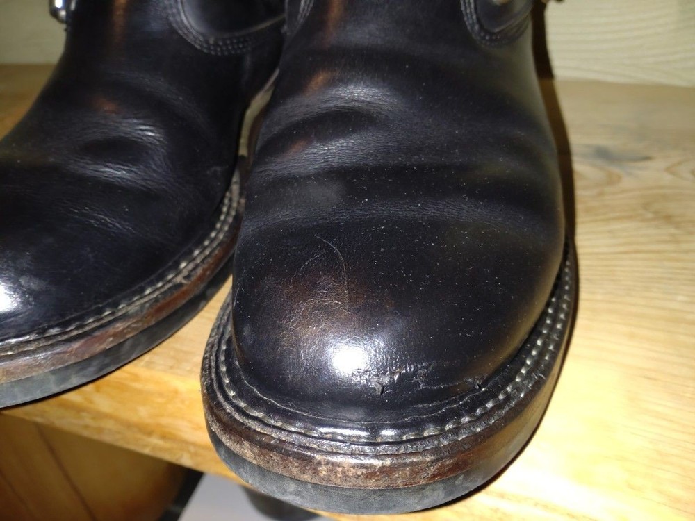 WHITE'S Boots Leather Black Nomad Engineer Boots Size 9FF