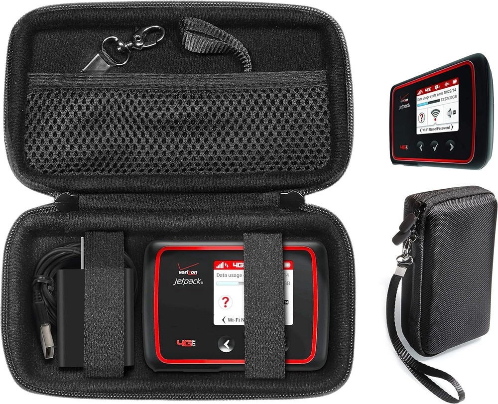 Compact Protective Case for Verizon JetPack & MiFi Hotspot Devices - Black