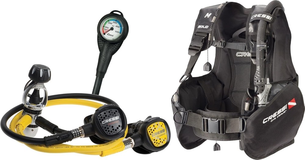Cressi Complete dive set XL BCD and octopus