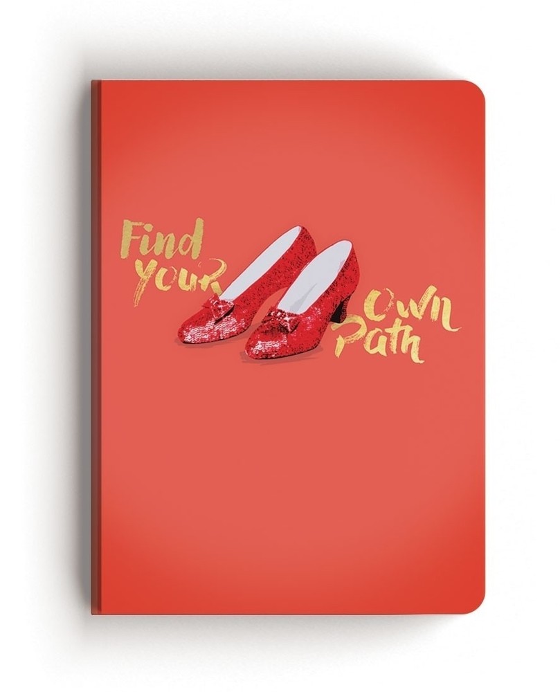 Soft Cover Journal Wizard OZ Ruby Slippers Find Own Path 120 Lined Blank Pages