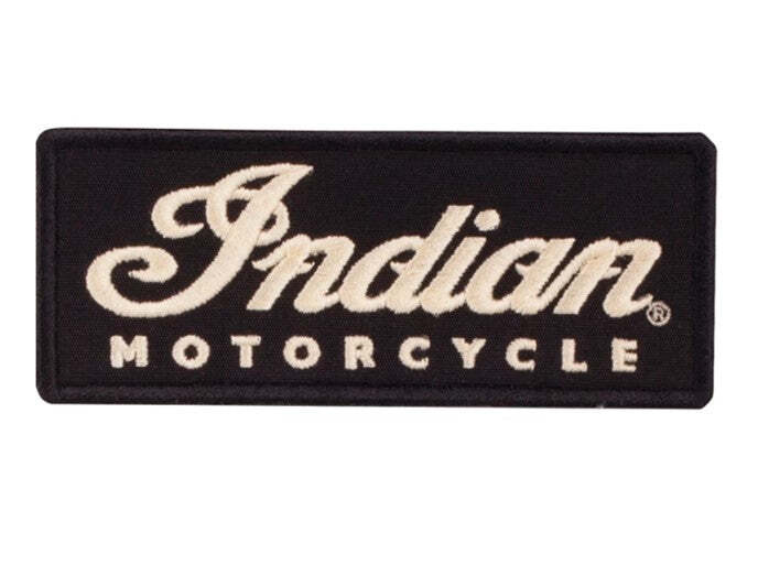 Indian Motorcycle Embroidered Script Logo Patch, Black | 2833232