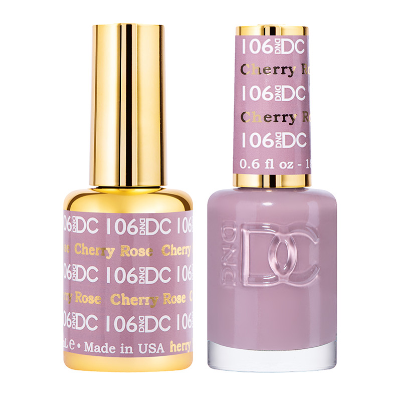 DND DC Gel polish and matching lacquer - Cherry Rose #106