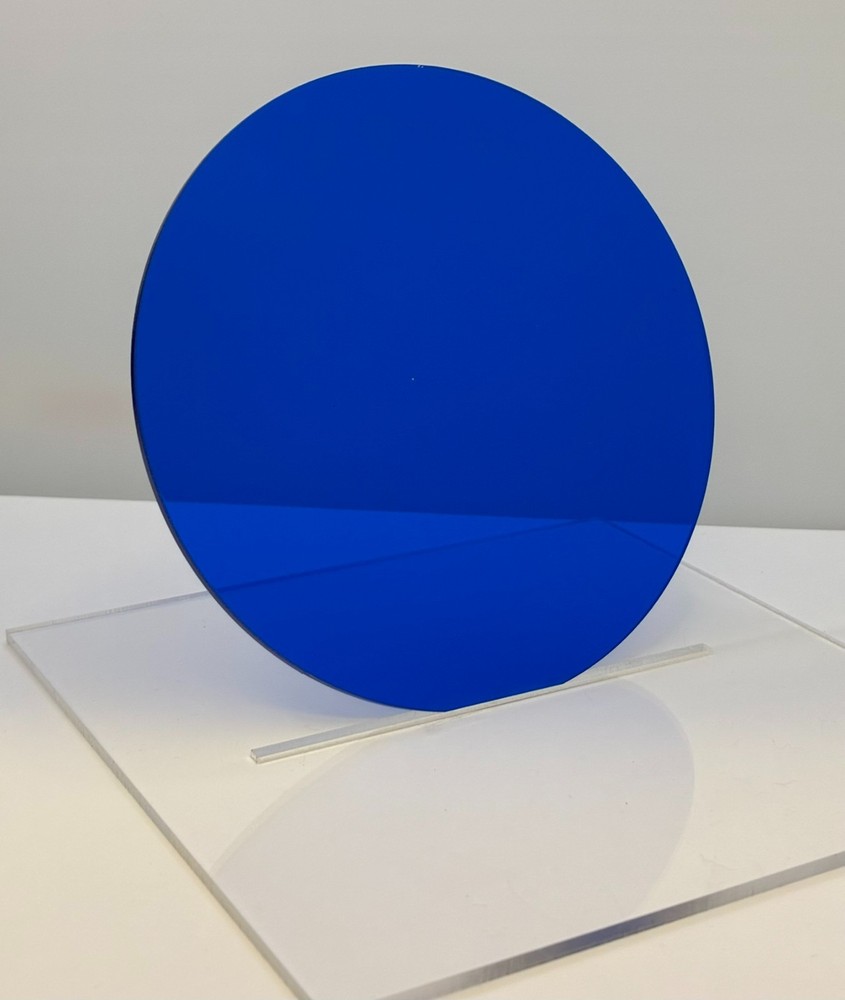 (50-Pack) Acrylic Circle Disc-1/8" thick- Blue Transparent -4" Diameter