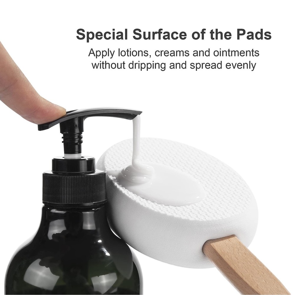 Wooden Handle Lotion Applicator For Smooth Body Coverage