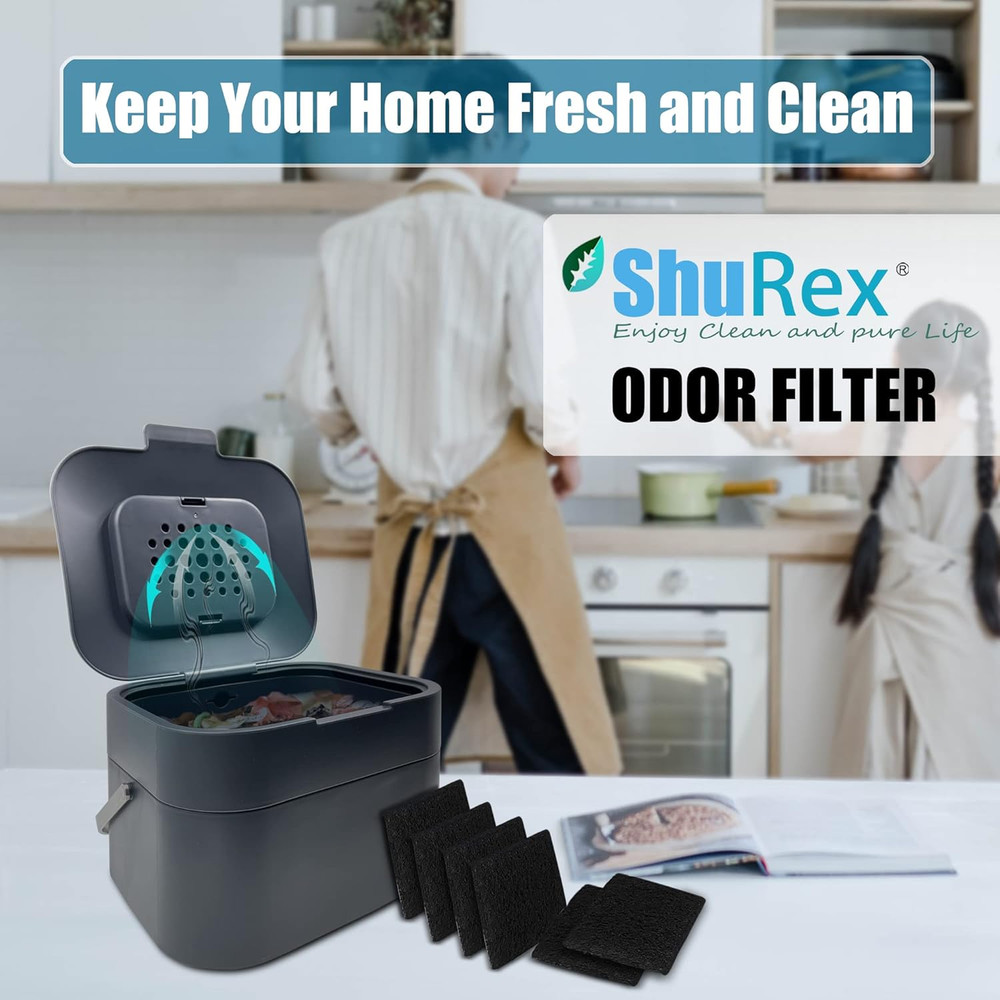 Trash Can Odor Absorbing Filter Refills for Joseph Joseph Intelligent Waste Comp