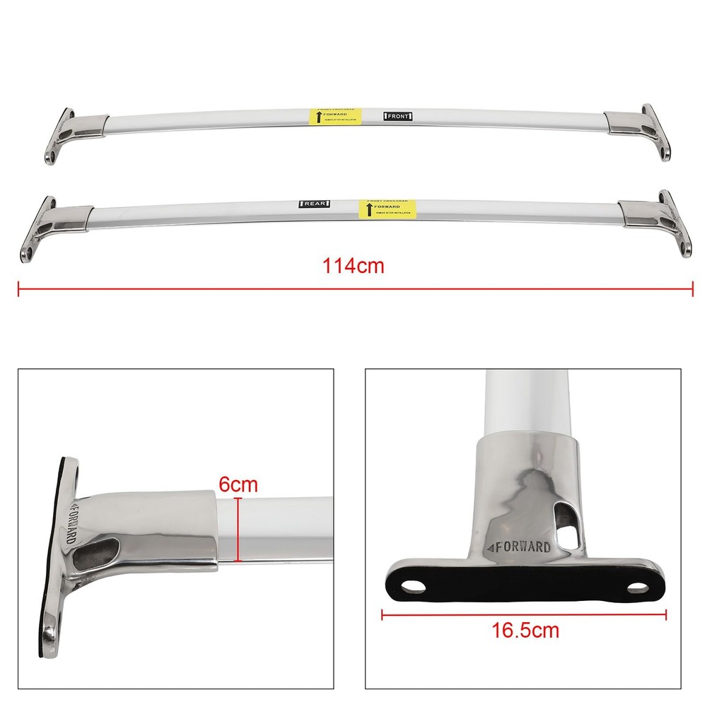 Roof Rack Cross Bars Compatible 2016-2019 2 Bars Silver