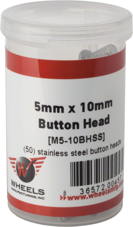 Button Head - Wheels Manufacturing M5 x 10mm Button Head Cap Screw Stainless