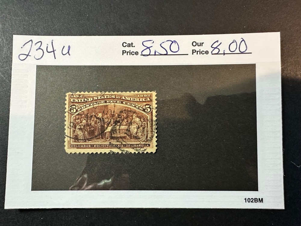 Scott #  234   2024 Scott Catalogue Value $ 8.50