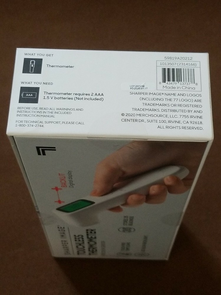 SHARPER IMAGE Digital TOUCHLESS Smart Forehead THERMOMETER