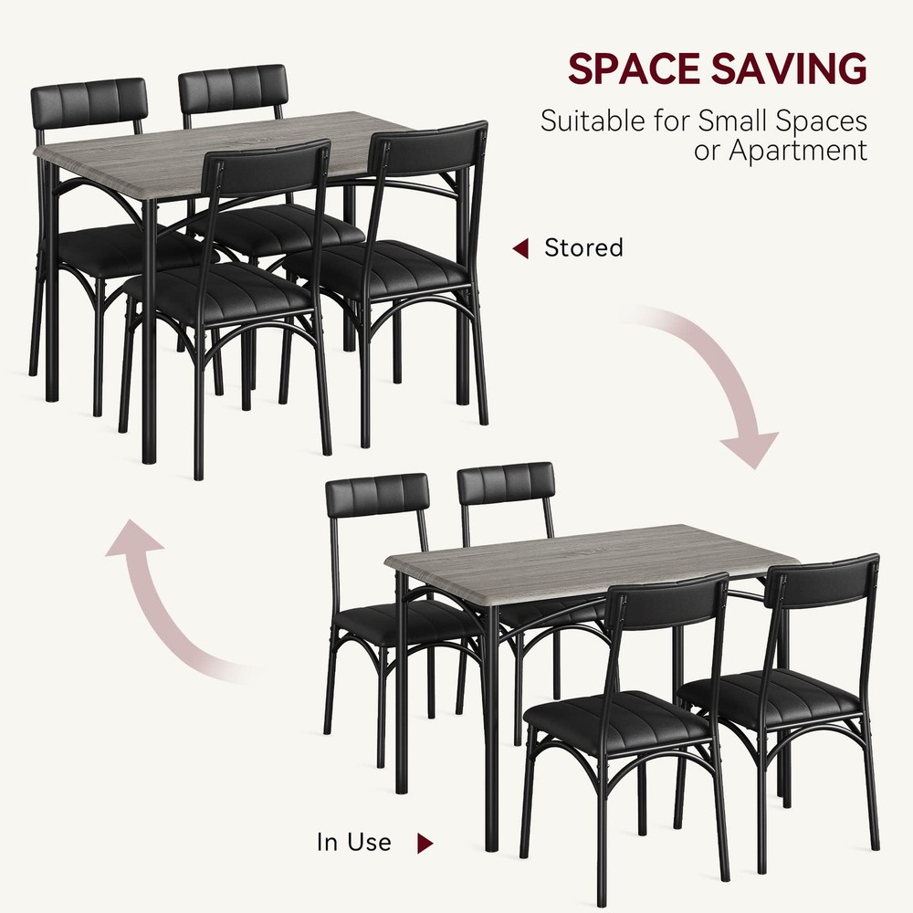 Kitchen Table with Chairs, Dining Room Table Set for 4 ,Dinette for Small Space
