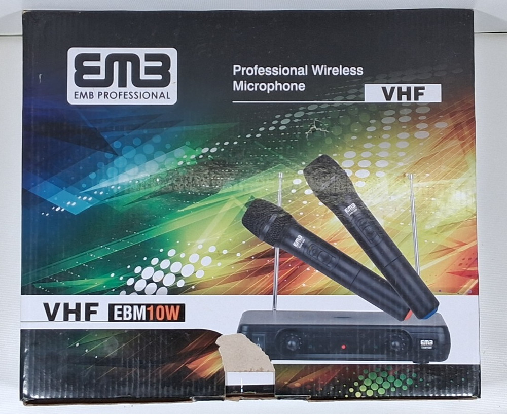 EMB Pro EBM10W Professional Dual VHF Wireless Handheld Microphone System