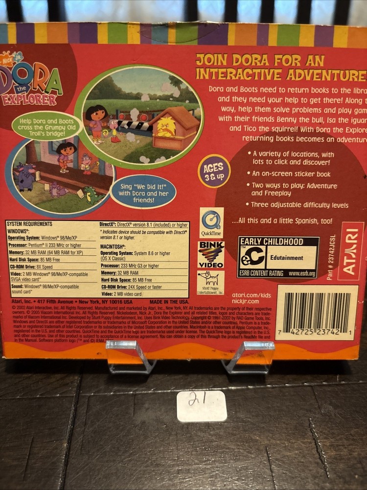 Dora The Explorer Backpack Adventure Infogames By Scholastic! 21