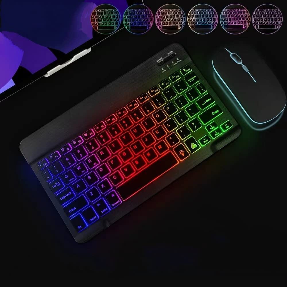 Bluetooth Keyboard and Mouse Combo for iPad - Rechargeable Wireless Keyboard
