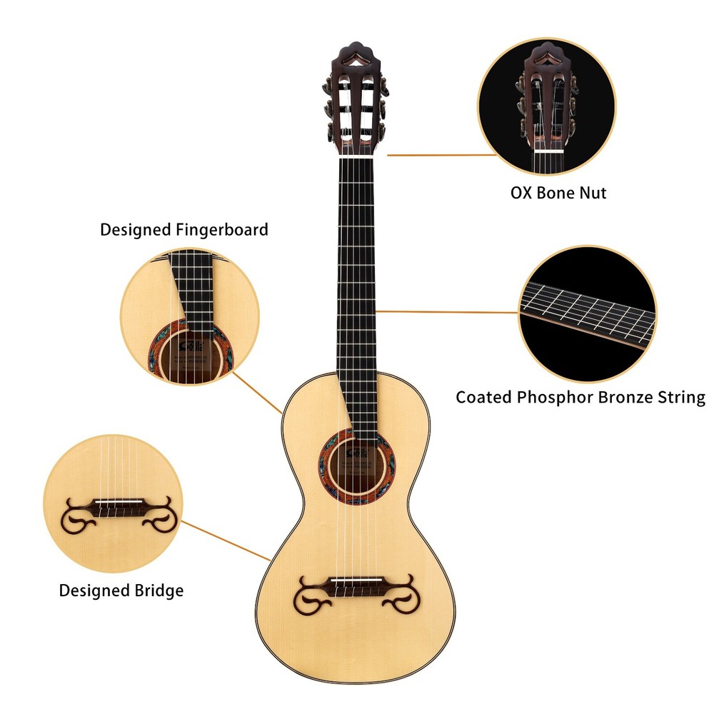 All Solid Classical Guitar Solid Engleman top Solid Flamed Maple back and sides