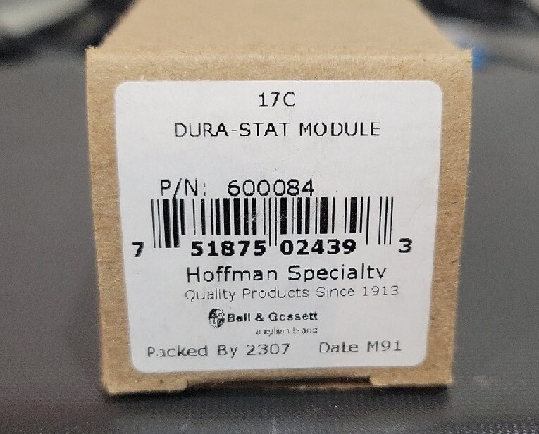 BELL & GOSSETT 600084 17C DURA-STAT MODULE HOFFMAN SPECIALTY