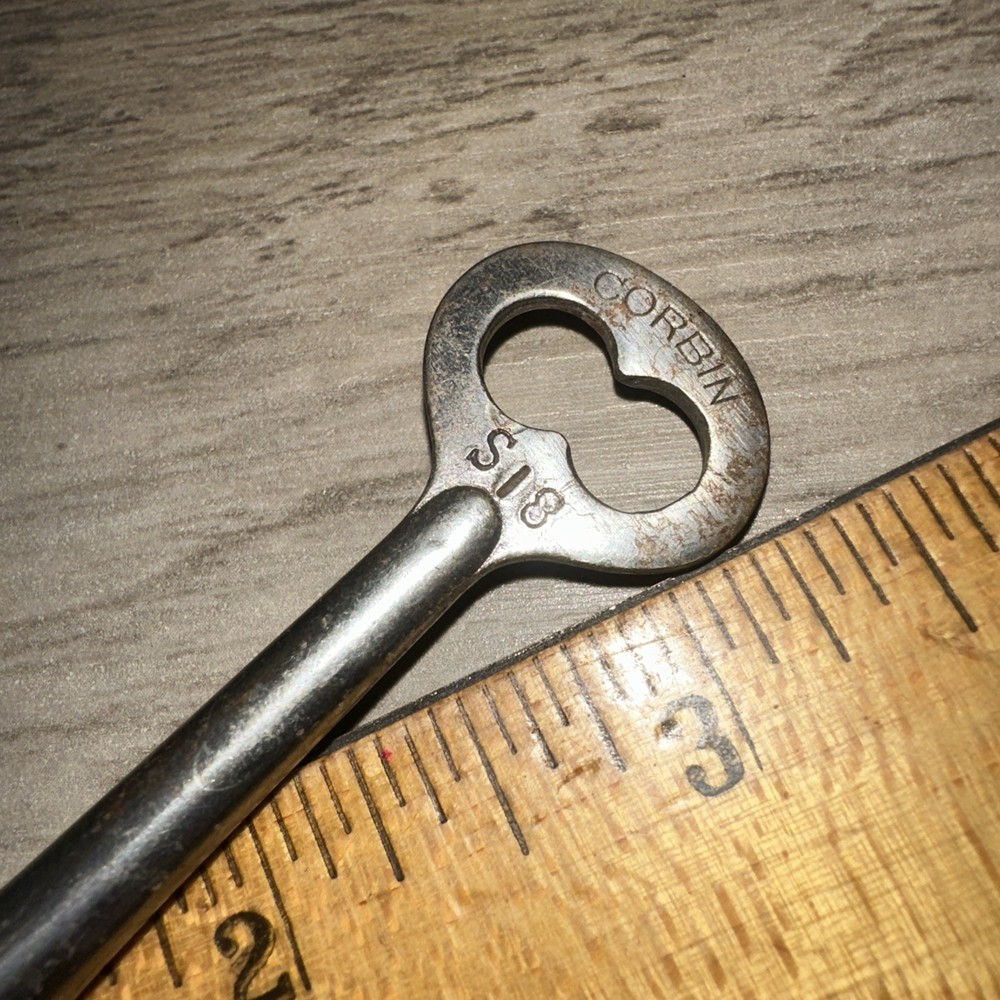 Antique Corbin Skeleton Key #S18 Solid Barrel Key