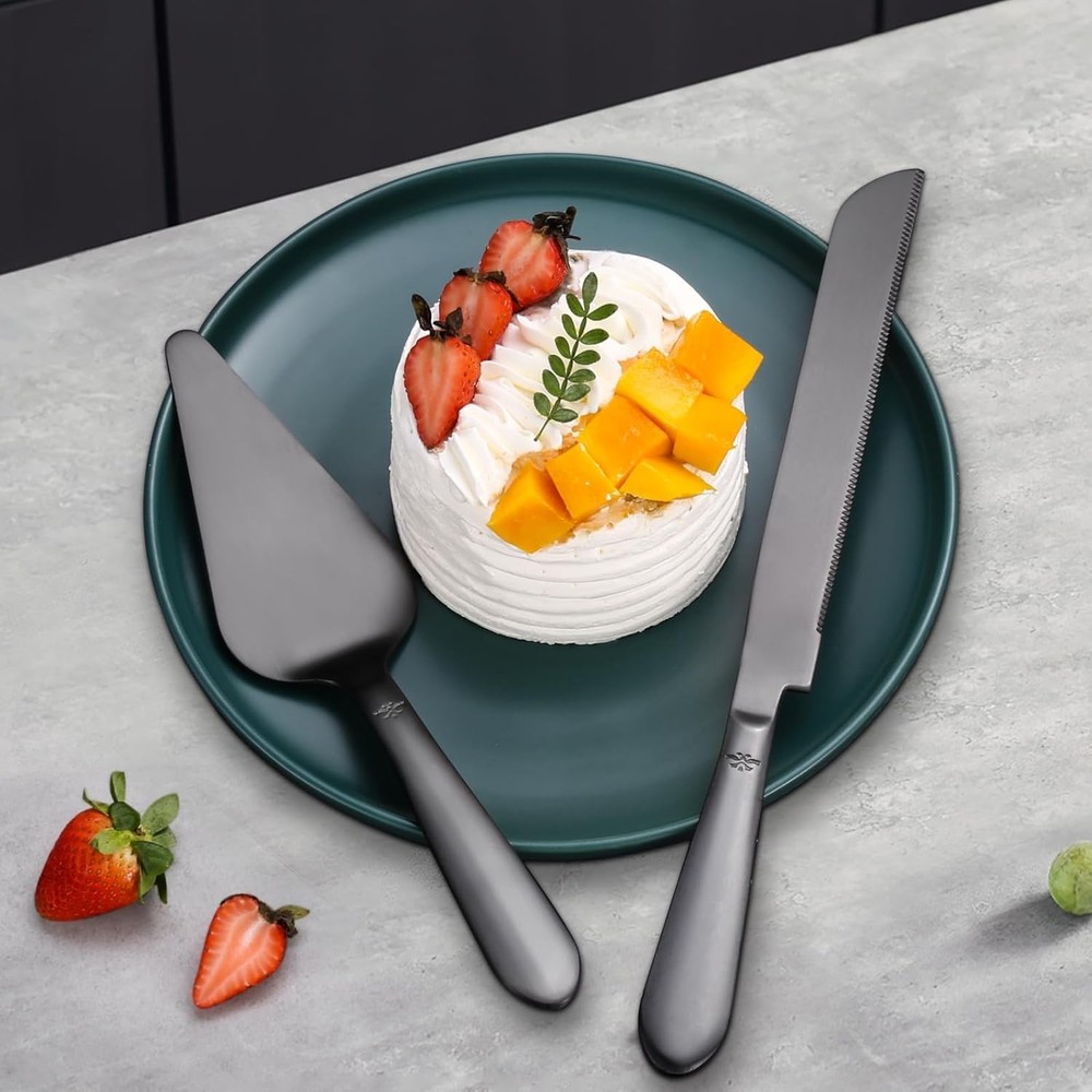 Wedding Cake Knife Server Set Stainless Steel Elegant Cutter