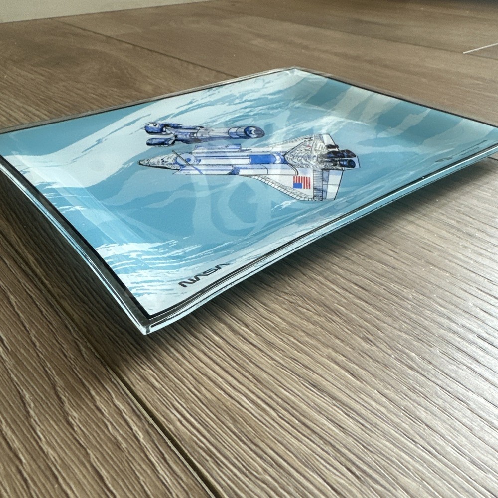 NASA Rockwell Space Shuttle Glass Plate