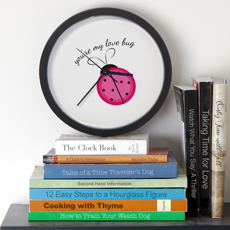 CafePress Love Bug 10" Wall Clock (1434021495)