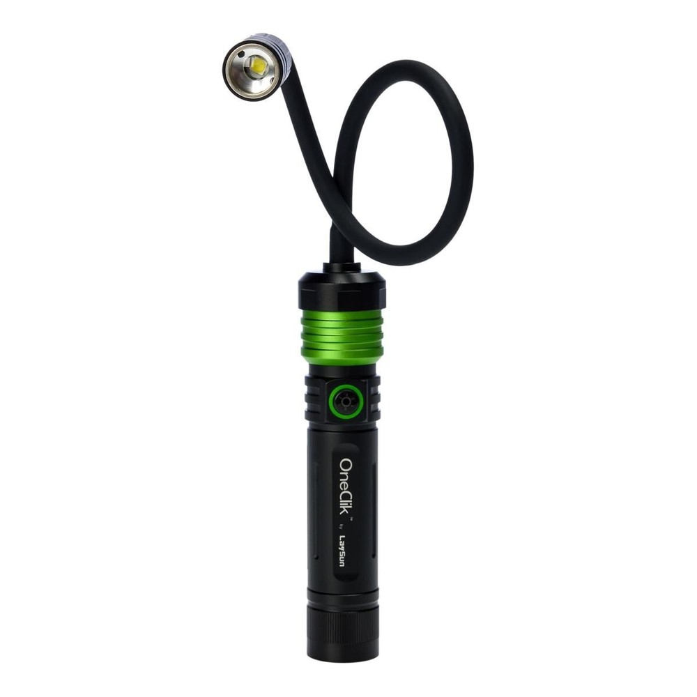 OneClik Interchangeable Rechargeable Flashlight Kit with Storage Case, New