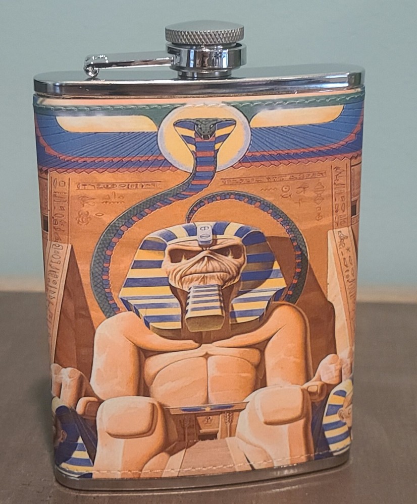 Iron Maiden: Collage #1 custom made 8 oz flask NEW