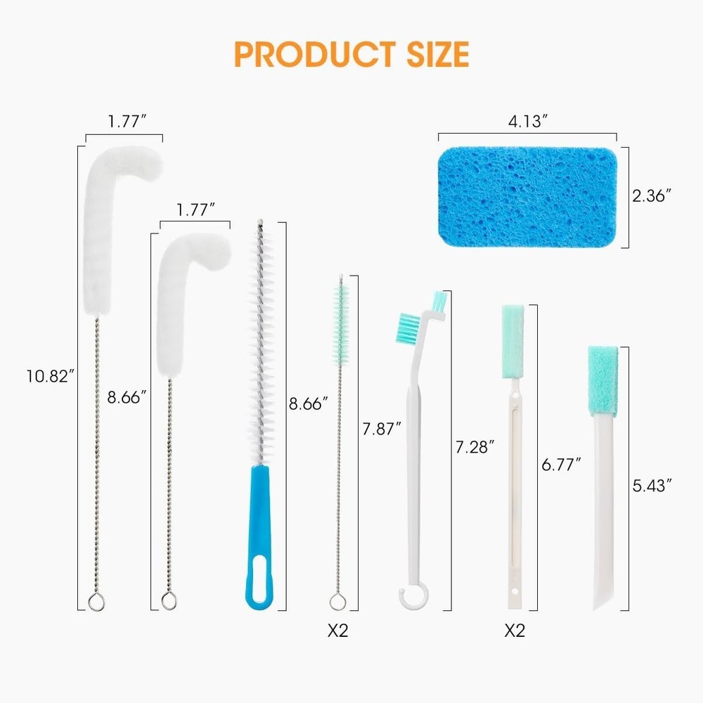Versatile Ice Maker Cleaner Brush Set: 10 Tools for Deep Cleaning Solutions