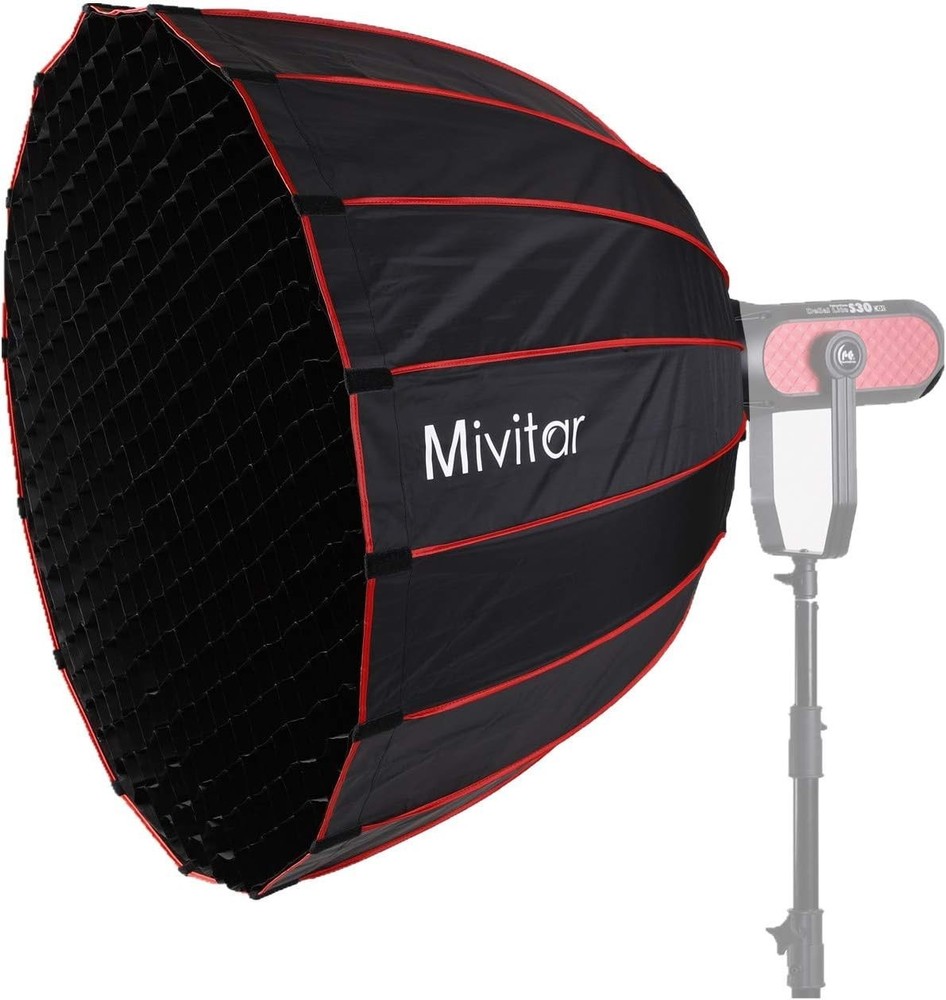 Godox VL200 LED Video Light + Mivitar 90CM Parabolic Softbox Bundle