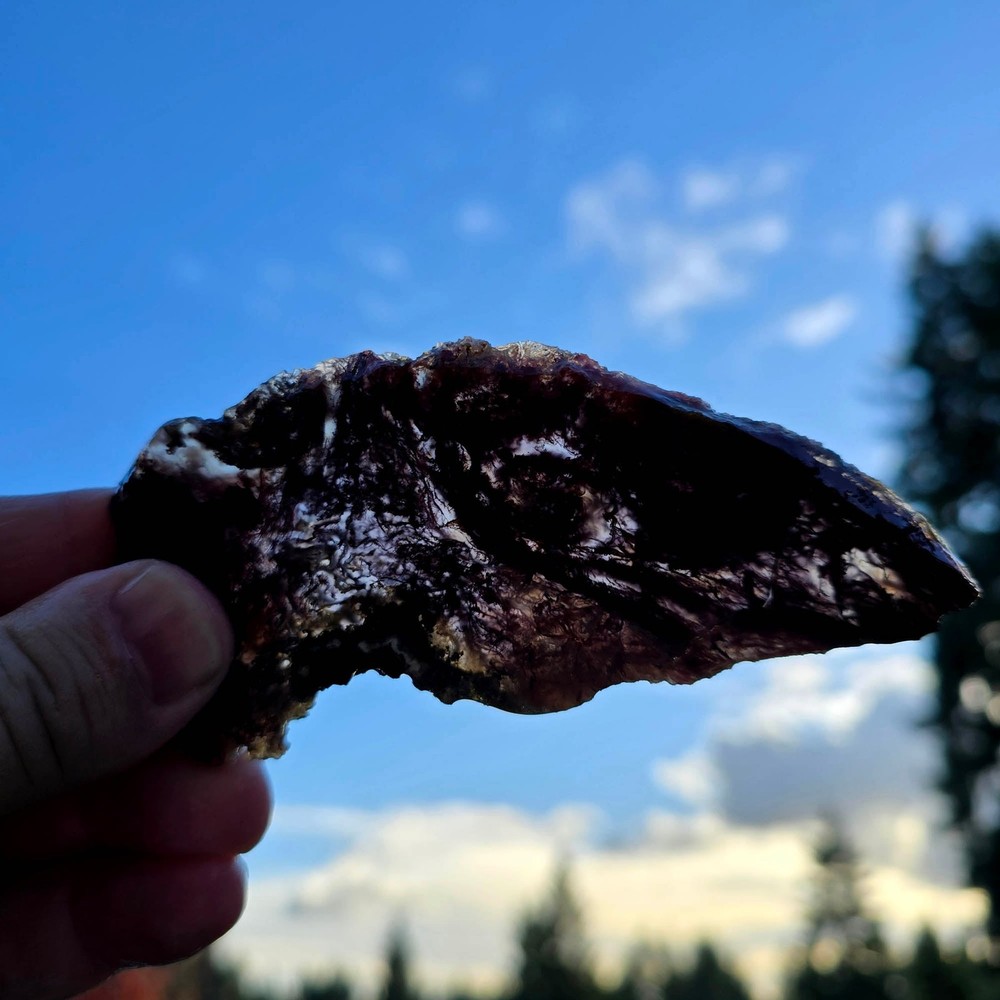 San Carlos Agate Slab - High Contrast Red Moss - Flame Flow Pattern