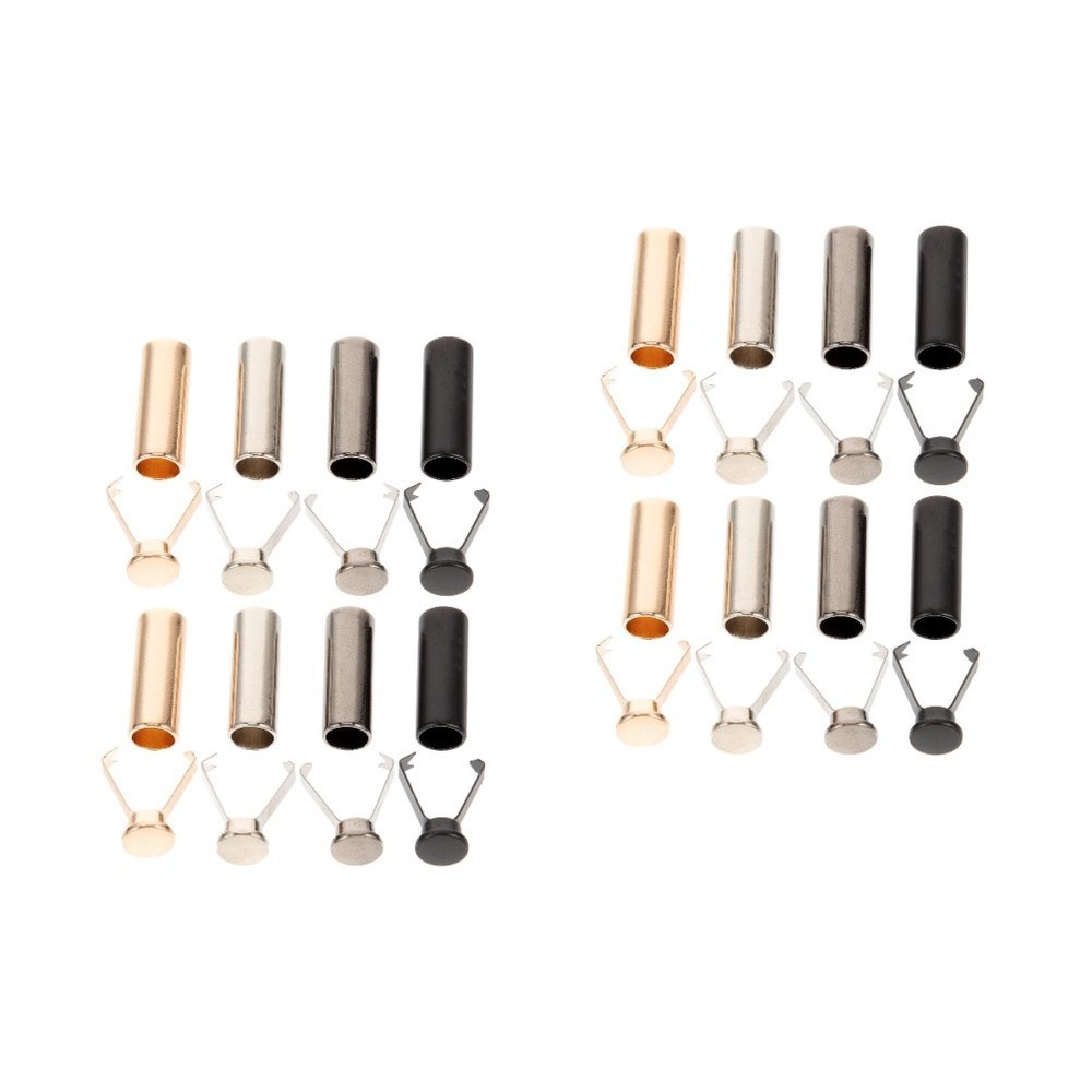 Set of 2 Shoelace Aglets Replacement Metal Tip Protector End Tips