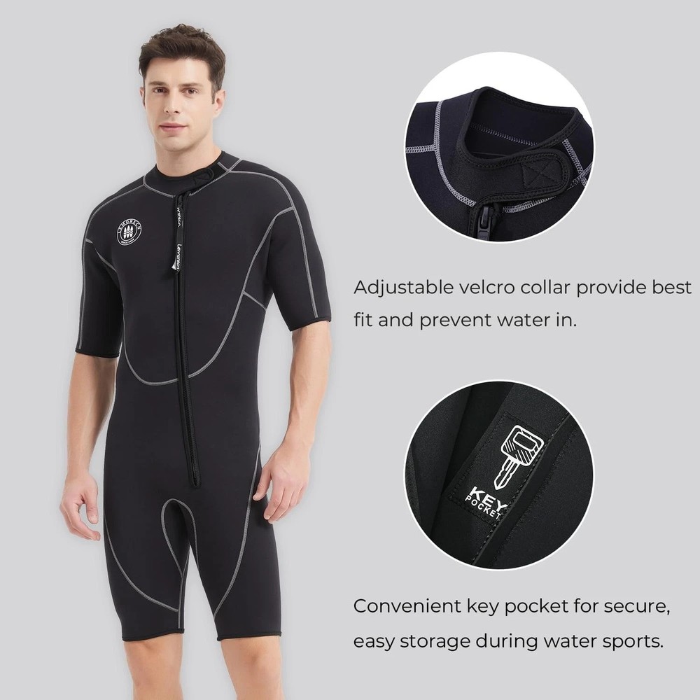 Front Zip Shorty Wetsuit - 3mm Thickness