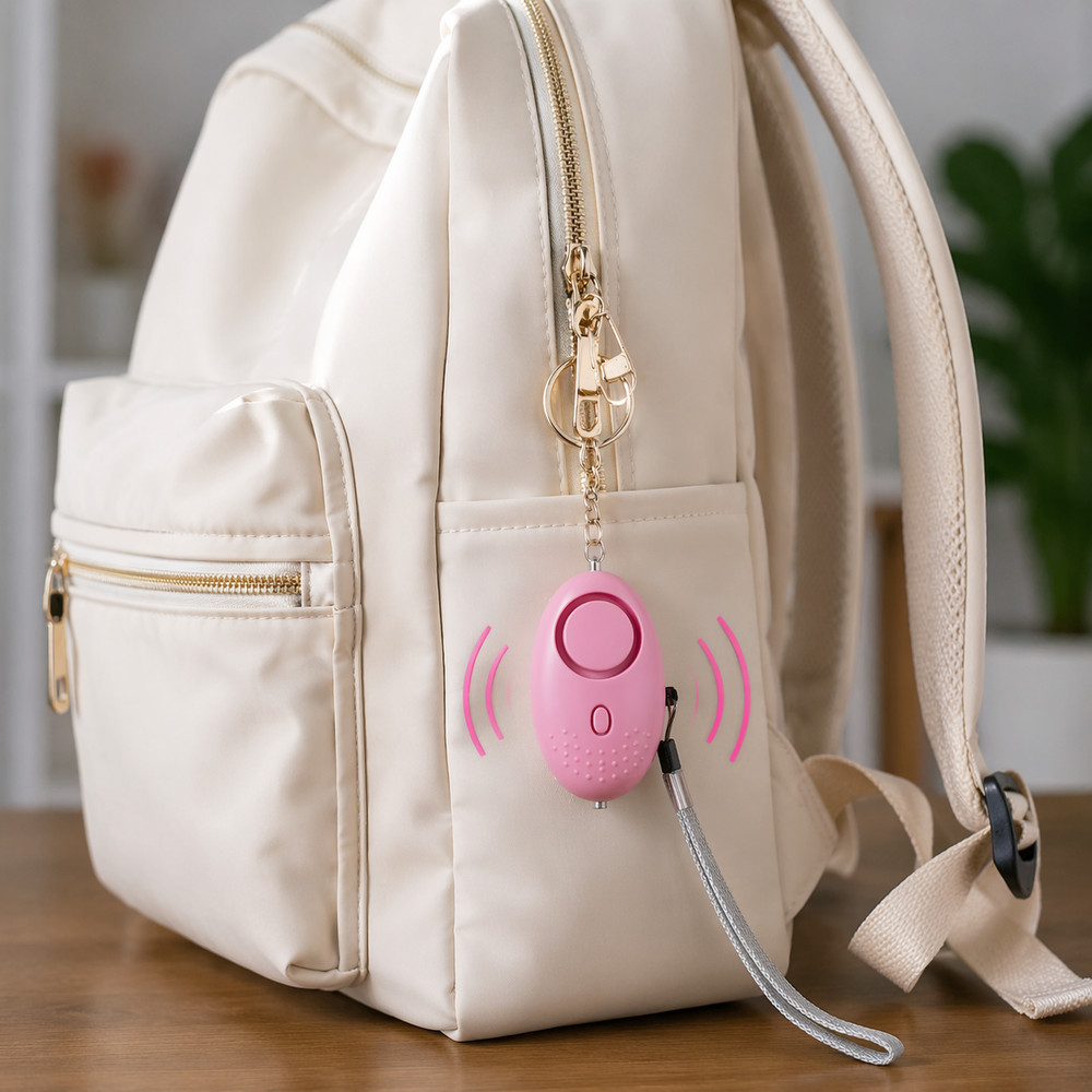 Safety Personal Alarm Keychain - Pink 1pc