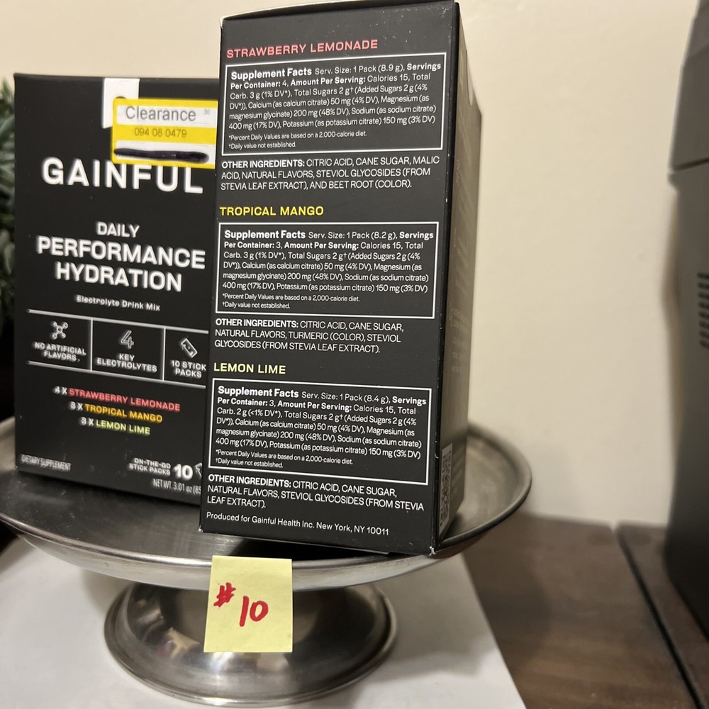 Gainful Hydration Packets Variety Pack Decaffeinated w/ Electrolytes 2 Pack