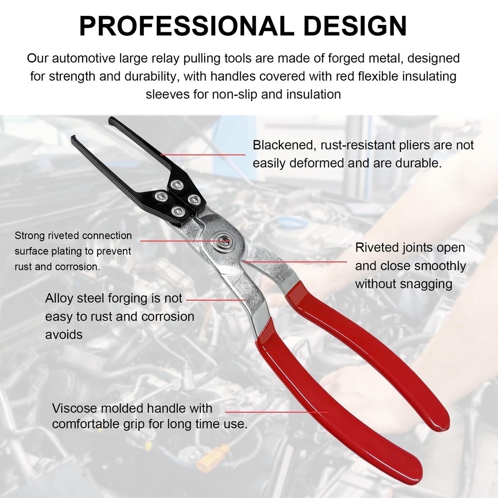 2PCS Relay and Fuse Removal Tool, Relay Puller Pliers Fuse Puller Tool Car El...