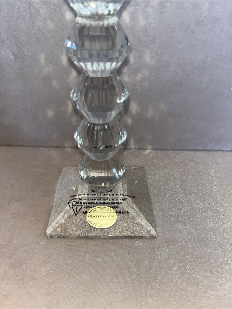 Elegant Crystal Candle Holder Column Modern Design