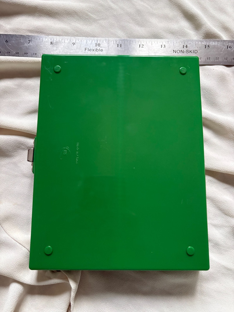 100-Place Microscope Slide Storage Box HEATHROW Cork-Lined - Green