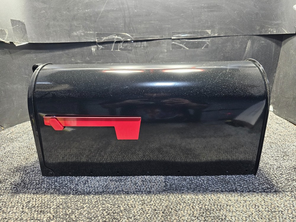 Architectural Mailboxes Elite Galvanized Steel, Large, Post-Mount Mailbox Black