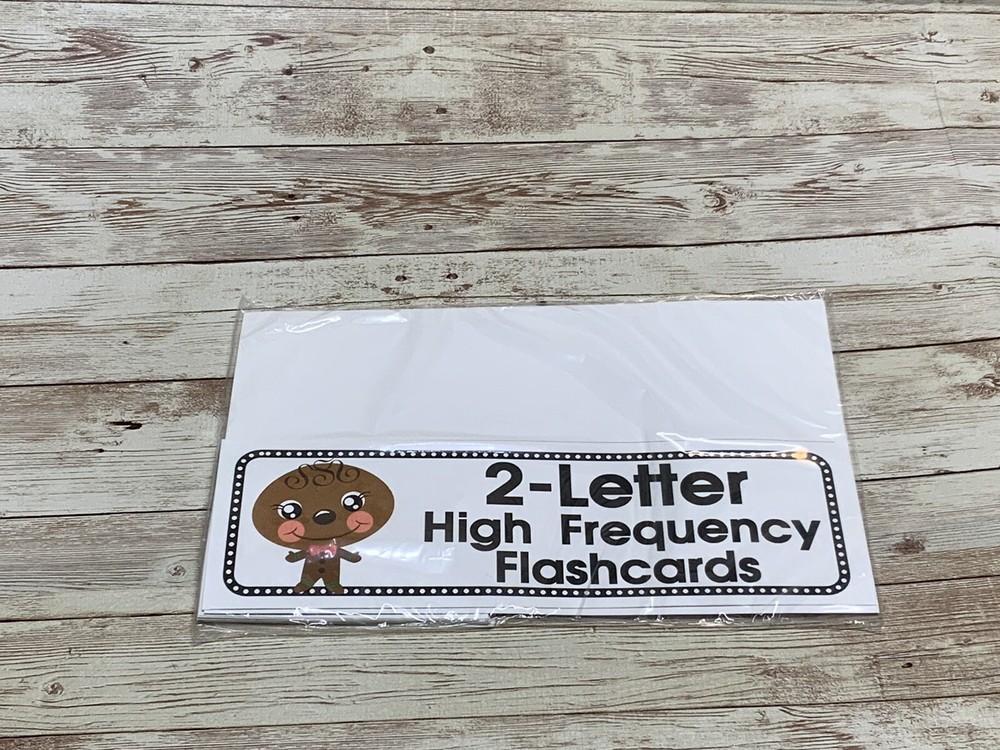 Gingerbread Boy - Themed Learning Centers - 2 Letter Words Laminated
