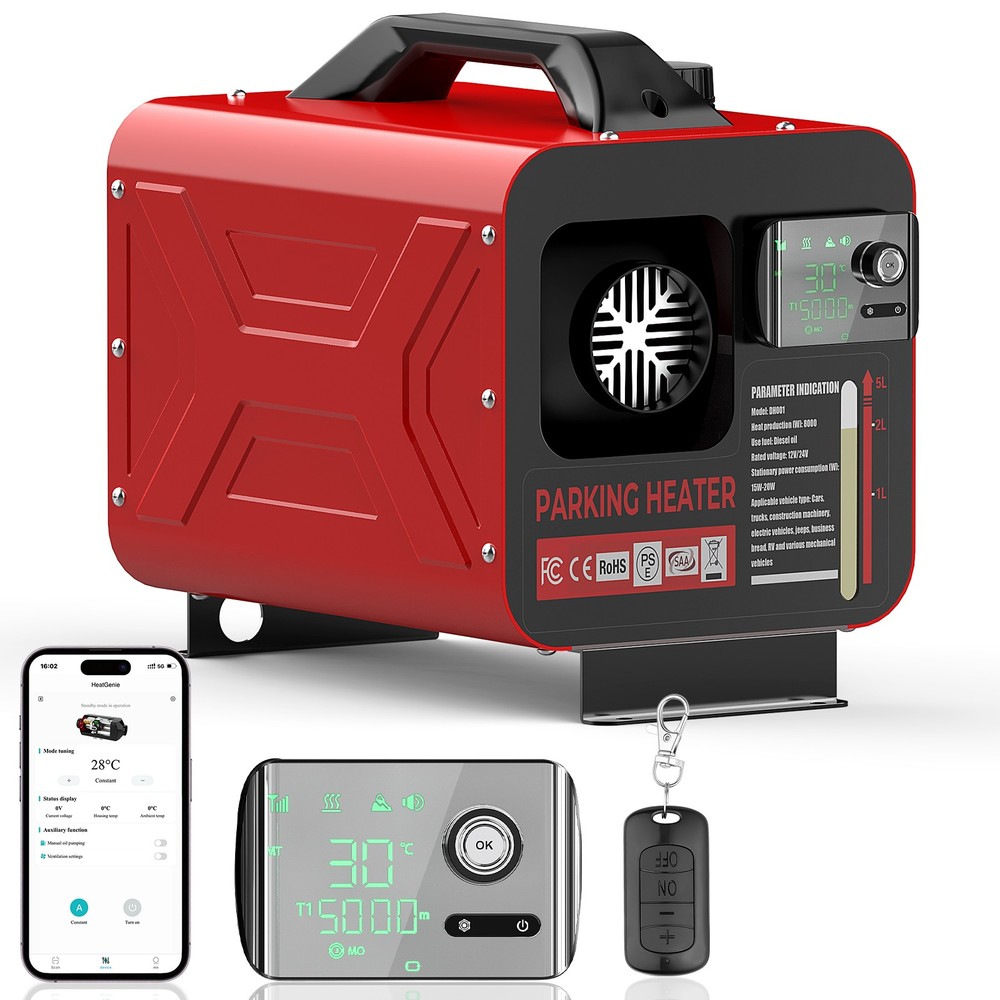 Diesel Air Heater All in one 8KW 12V/24V 110V Bluetooth APP Remote Diesel Heater